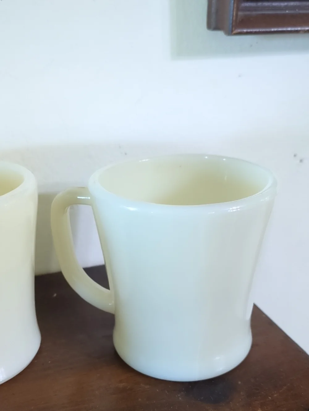 Vintage Fire King Milk Glass D-Handle Coffee Mugs - Set of 3 Antique Anchor Hock
